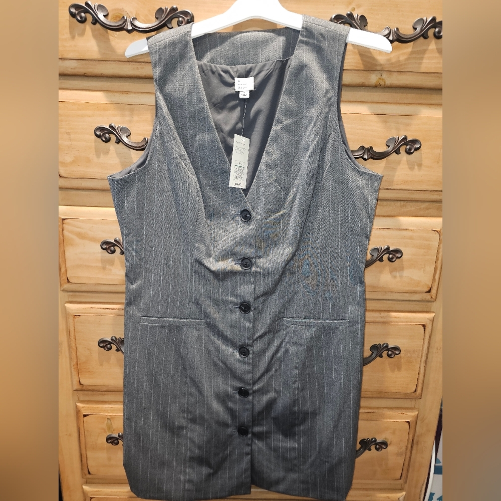 a new day Charcoal Pinstripe Dress
